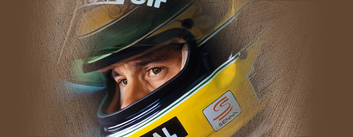 Portrait peint sur toile Ayrton Senna